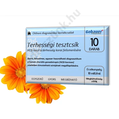 Gebauer Pharma terhességi tesztcsík 10 db